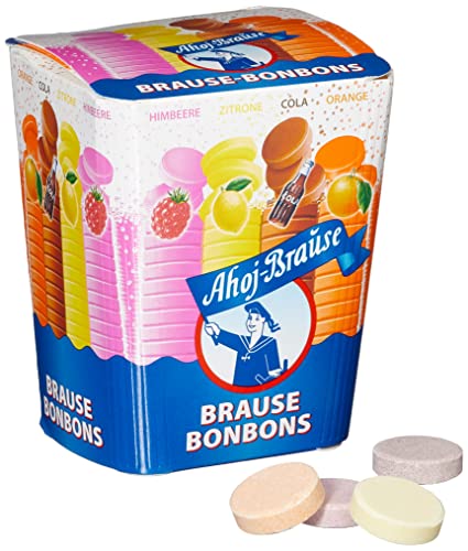 frigeo ahoj-brause brause-bonbons 125 g in zitrone, orange, himbeere, cola