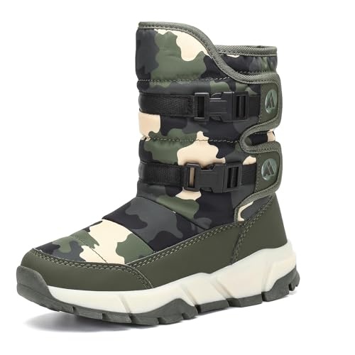 Produktbild: Mishansha Winterstiefel Mädchen gefüttert rutschfest Outdoor Schuhe Grün 34 EU