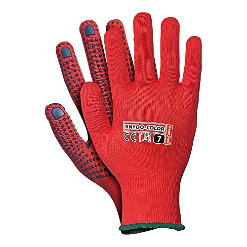 Produktbild: reis schutzhandschuhe rnydo-color7 rot-blau gr. 7 12 stück amazon prime
