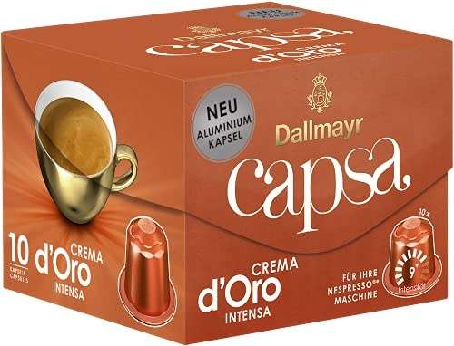 Dallmayr Capsa Crema d'Oro Intensa, 56 g, aromatischer Kaffee für vollmundigen Genuss, perfekte Kaffeekapseln