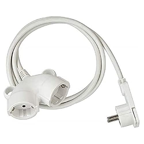 Brennenstuhl 5m 2-fach Verlängerungskabel mit Flachstecker aus Kunststoff