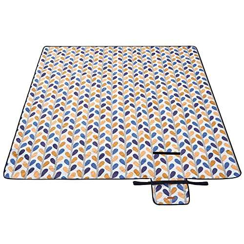 SONGMICS picknickdecke 200 x 200 cm wasserabweisend faltbar für camping park garten strand