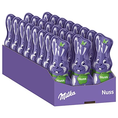 Milka Schmunzelhase Nuss  Osterschokolade mit Haselnüssen  24 x 45g