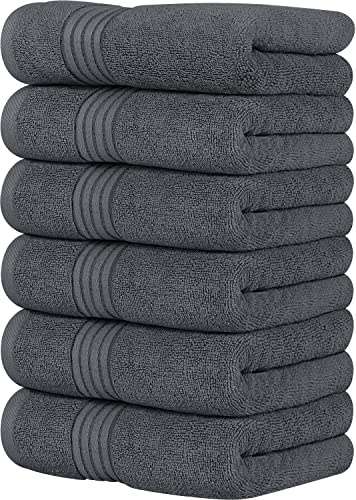 utopia towels handtücher 100% baumwolle ultraweich saugfähig 41 x 71 cm 6er-pack grau