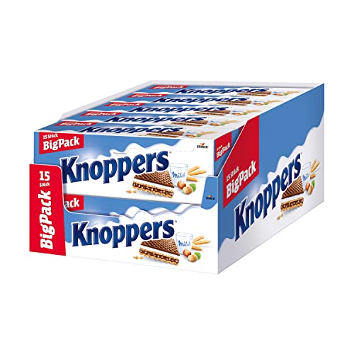 knoppers big pack  10 x 375g waffelschnitten mit milch- und nougatcremefüllung