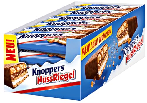 knoppers nussriegel 24 x 40g - schokoriegel mit haselnüssen und karamell