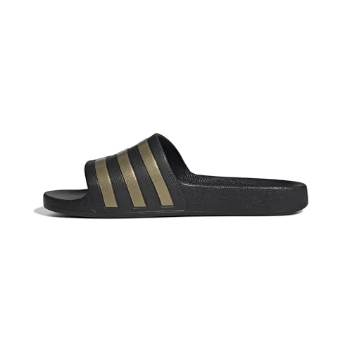 adidas adilette aqua slides unisex core black gold metallic 39 eu