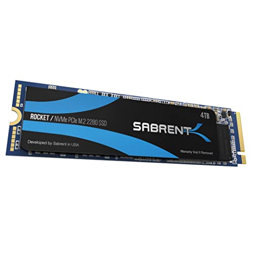 sabrent m.2 nvme ssd 4tb intern für pc und desktops sb-rocket-4tb