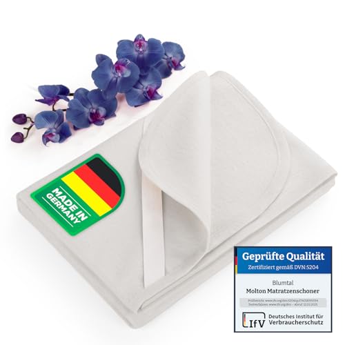 blumtal molton matratzenschoner 90x200 cm 100% baumwolle oeko-tex atmungsaktiv