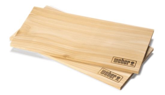 Produktbild: weber zendernholz räucherbretter klein 4er pack 11 x 15 cm mildes aroma für käse gemüse fisch geflügel