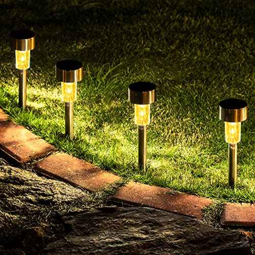 solpex solarleuchten außen 12 stück solarlampen garten led landschaft hof edelstahl