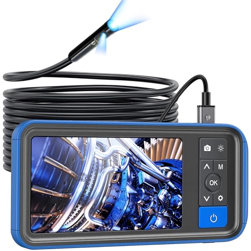 teslong endoskopkamera mit 4,5 zoll ips bildschirm, hd dual lens, 5 meter, ip67, 32gb