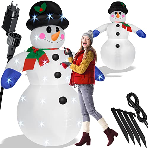 kesser inflatable snowman 240 cm mit led beleuchtung wetterfest weihnachtsdeko