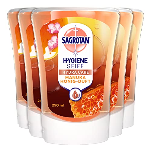 sagrotan nachfüller für automatischen seifenspender manuka honig 5 x 250 ml