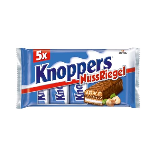 knoppers nut bar 200g - schokoladenriegel mit milch, nugat, haselnüssen, karamel