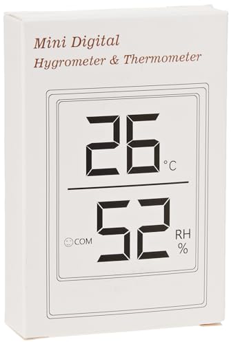 sonomo hygrometer 2 stück digital thermo-hygrometer innen schwarz wandmontage