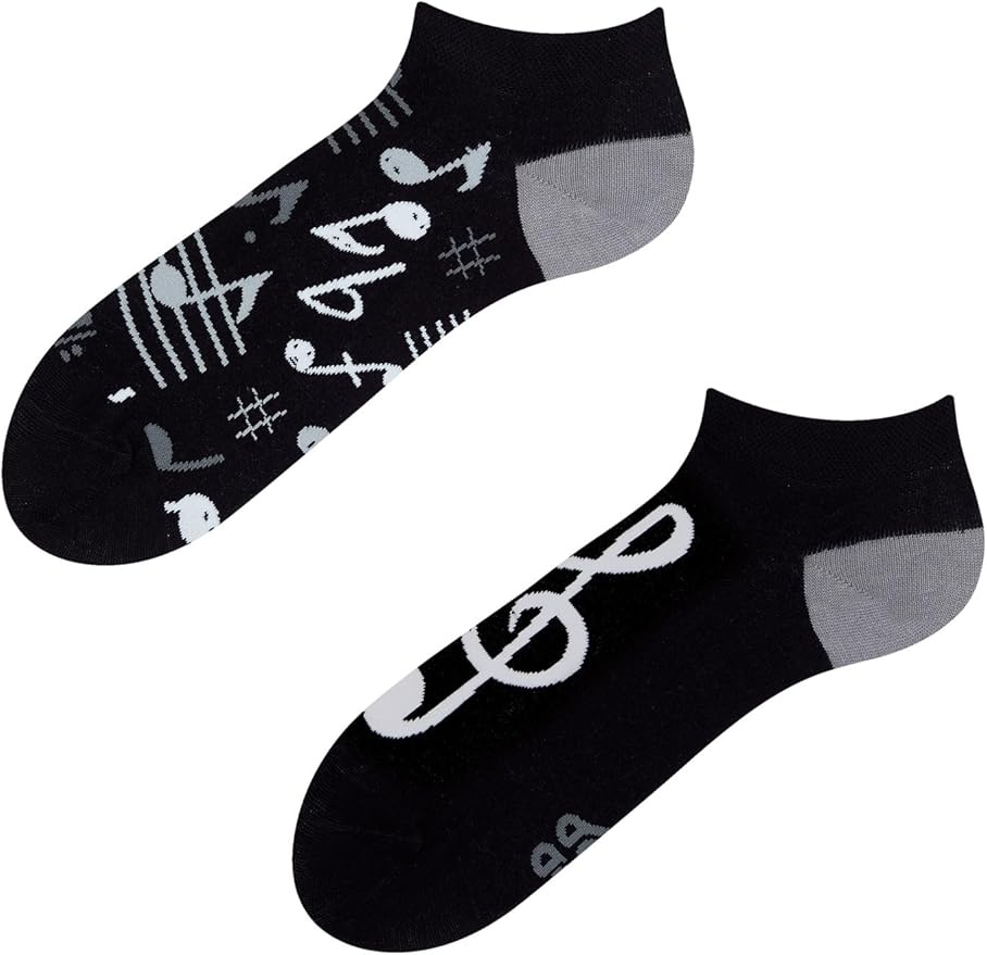 Produktbild: Dedoles Sneaker Socken Unisex Baumwolle Schwarz Musik Design Gr. 39-42