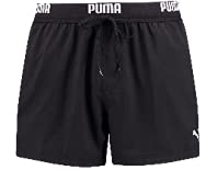 PUMA Herren Badehose Korte Schwimmshorts Logo Schwarz XXL EU