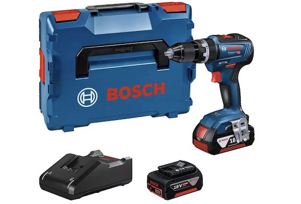 Produktbild: bosch gsb 18v-55 professional mit 2 akku 4 ah und ladegerät