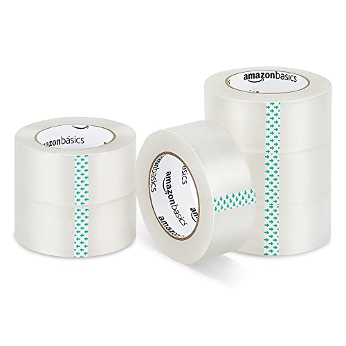 amazon basics transport- und packing tape 6 rollen klar 1,8 zoll x 125 yards