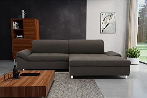 Ecksofa DOMO collection Mika L-Form anthrazit 260 x 178 x 80 cm