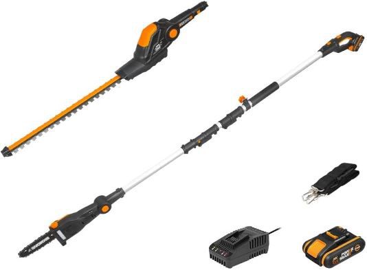 Worx WG908E akku teleskop heckenschere hochentaster set 199,99 statt 250