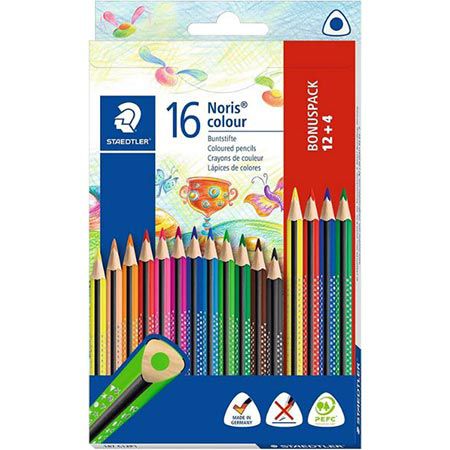 staedtler buntstifte noris colour, bruchsicher, ergonomisch, 16 Stück im Kartonetui