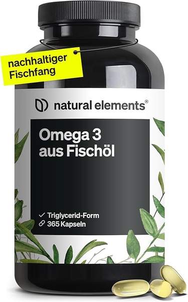 omega 3 fischöl 2000mg 365 kapseln mit epa und dha aus nachhaltigem fang