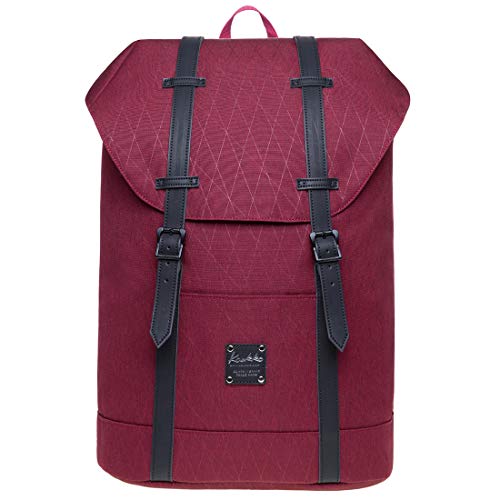 kaukko rucksack mit laptopfach 15 zoll 22l für schule uni rot jnl-ep6-15-30