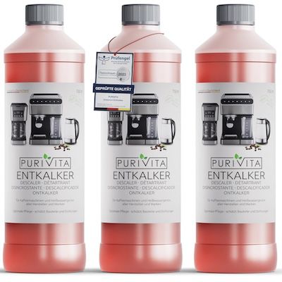 purivita universal entkalker für kaffeevollautomaten 3x 750ml 13,80 statt 16