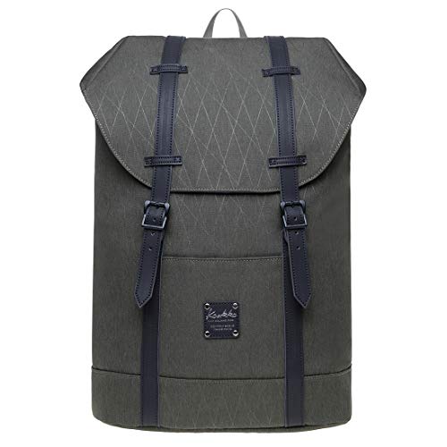 kaukk unisex rucksack für 12 zoll laptop 29 x 15 x 41 cm army grün JNL-EP6-15-08
