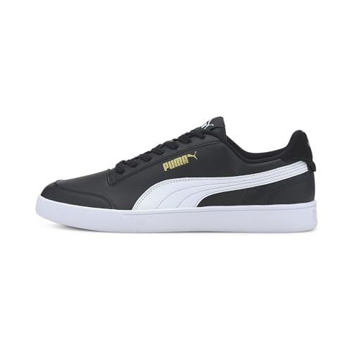 Produktbild: puma shuffle sneaker unisex schwarz weiß gold, 38.5 eu