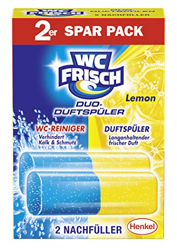 wc frisch duo-duftspüler nachfüllpack lemon, 2 stück, für hygienisch frisches wc