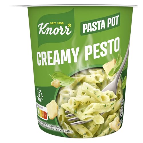 knorr pasta pot creamy pesto instant nudeln 68 g, fertig in 5 minuten