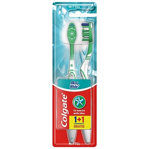 colgate zahnbürste max white mittel, 2er pack
