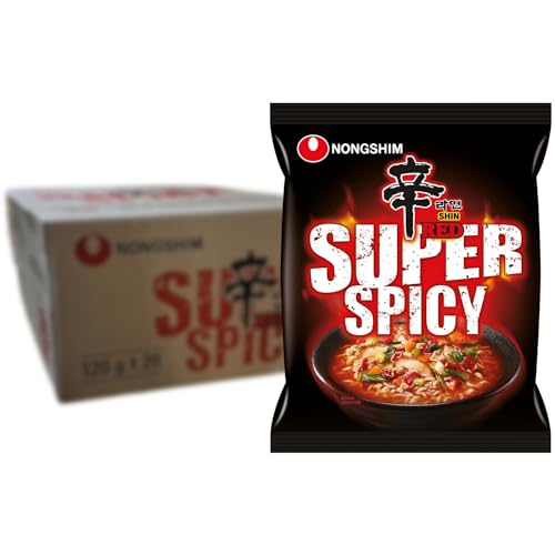 nongshim instant noodles shin red super spicy multipack 20 x 120 g