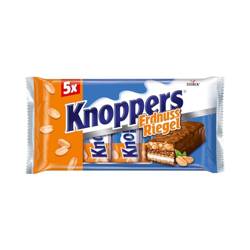 knoppers erdnussriegel 200g  waffelriegel mit erdnüssen, karamell und vollmilchschokolade
