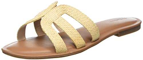 the drop damen monika h-band slide sandal beige 40.5 eu 9.5 us