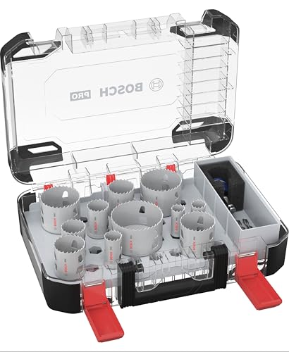 bosch lochsäge-set 14x pro multi material mit transparentem etui,  20-76 mm