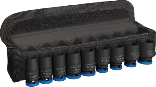 Produktbild: Bosch PRO Impact Steckschlüsseleinsatz-Set 9x (31 x 28 mm, Zubehör)
