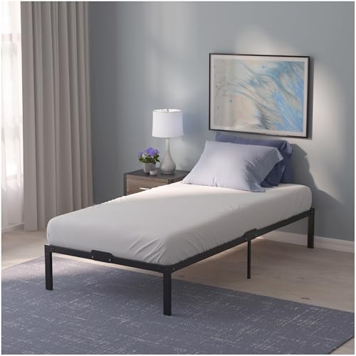 dreamzie bett 90x200 mit lattenrost metall, bettgestell robust mit stauraum
