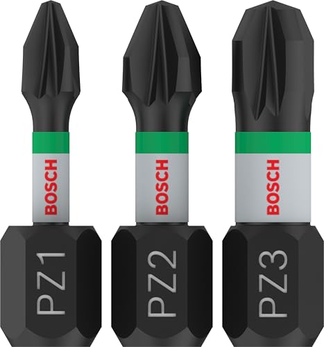 bosch pro pozidriv impact bits 3x 100 mm 50 mm schraubendreher zubehör