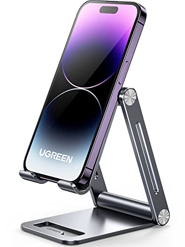 Produktbild: ugreen aluminium handy ständer verstellbar für iPhone 16 15 14 13, Galaxy S23, bis 7,9 Zoll