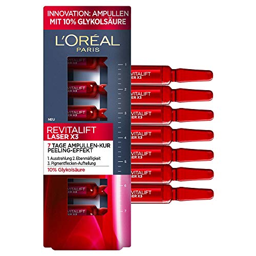 l'oral paris 7-tage-ampullen-kur mit 10% glykolsäure für strahlende haut 1,3ml