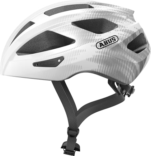 abus macator fahrradhelm, sportlicher helm für anfänger, unisex, auch für geflochtenes haar