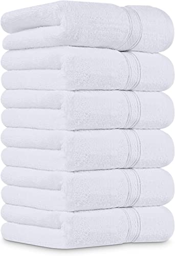 handtücher set baumwolle 100% ultraweich saugfähig 41x71 cm 6er pack weiß - utopia towels