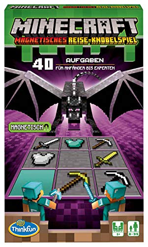 thinkfun minecraft magnetisches reisespiel, logikspiel, mitbringspiel, geschenk