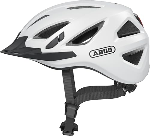 abus urban-i 3.0 fahrradhelm unisex mit rücklicht, schild und magnetverschluss