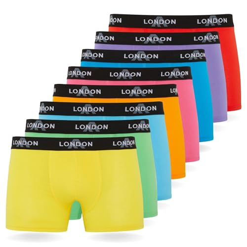 fm london herren boxershorts hipsters neon 4er 8er pack größe l