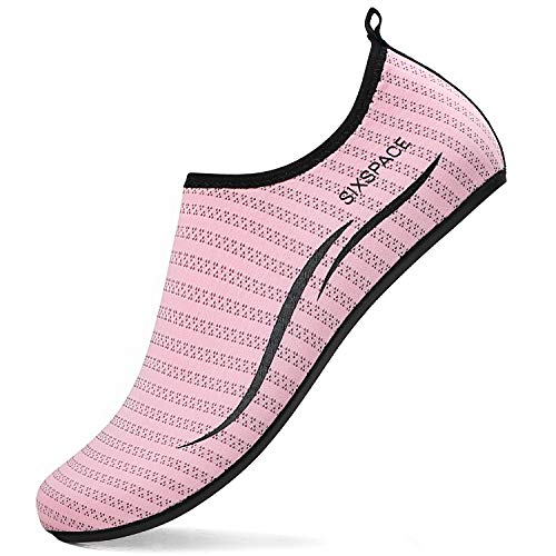 Badeschuhe Herren Damen Wasserschuhe Aquaschuhe Strandschuhe schnell trocknend 38 EU Rosa